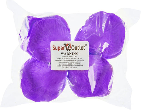 Super Z Outlet Silk Fabric Flower Mini Rose Petals for Weddings (1000 Pieces) (Purple)...