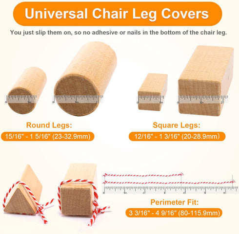 24Pack Small Silicone Chair Leg Floor Protectors, Chair Leg Protectors for Hardwood Floors, Thicken Rubber Chair Feet Caps Covers Pads, Protect Fu...