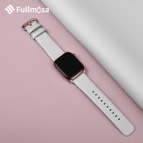Fullmosa Leather Bands Compatible with Apple Watch Band 41mm 40mm 38mm 42mm for Women Men, Top Grain Genuine Leather Strap for iWatch Series 10/9/...