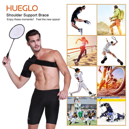 Hueglo Right Shoulder Brace for Women Men Rotator Cuff,Adjustable Shoulder Support for Shoulder Pain Relief?Dislocated AC Joint,Labrum Tear,Sprain...