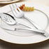 5-Piece Silverware Serving Utensils, HaWare Durable Stainless Steel Serving Spoon Fork, Mirror Polished and Dishwasher Safe...