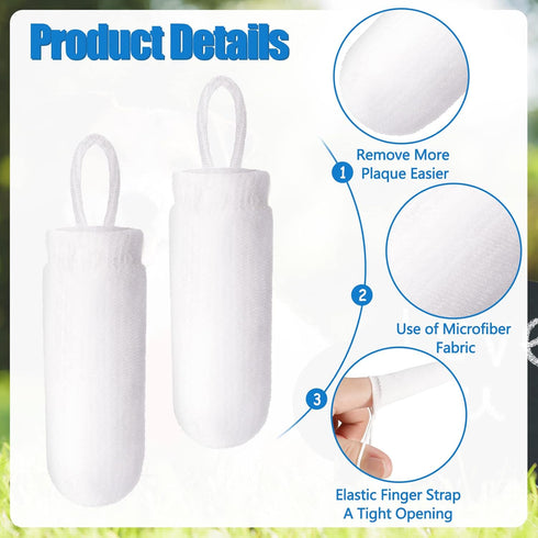 20 Pcs Microfiber Fingerbrush for Dogs Soft Finger Toothbrush Pet Dental Finger Brush for Dog Cat Teeth Cleaning Remove Plaque and Tartar...