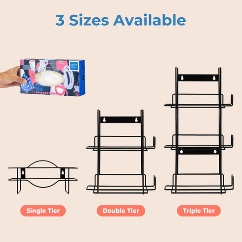 FMP Brands Single Glove Holder for Wall Mount, Wire Rack Disposable Napkin Gloves Box Holder, Black Durable Metal Organizer Gloves Holder for Food...