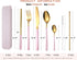 AARAINBOW 7 Pieces Stainless Steel Flatware Set Portable Reusable Cutlery Set Travel Utensils Set Including Chopsticks Knife Fork Spoon Straws Cle...