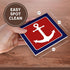 3dRose cst_165796_3 Red White and Blue Nautical Anchor Design-Ceramic Tile Coasters, Set of 4...