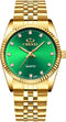 DREAMING Q&P Fq-043 Classic Golden Stainless Steel Male Female Crystals Quartz Wrist Watches for Man Woman Gold...