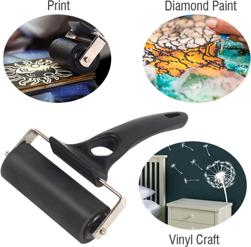 Falling in Art Rubber Roller Brayer for Crafting - Ink Roller Tool for Printmaking, Glue, Block, Wallpaper, Vinyl, Stamping, 2 Inches...