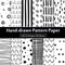 Whaline 60 Sheet Black & White Doodle Pattern Paper A5 Size Hand Drawn Squiggles and Dots Scrapbook Paper Double-Sided Minimalist Craft Paper for ...