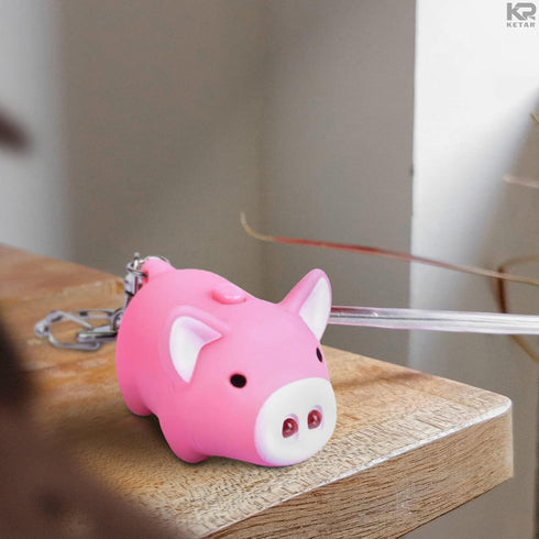 3Pcs Pig Keychain Cute Backpack Keychain - Pig Funny Keychain Led Light Backpack Keychain Flashlight - Led Light Keychain Animal Backpack Pig Wome...