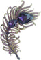 Zeepoffine 4.33" Rhinestone Crystal Peacock Feather Brooch Pin Pendant BZ5038 (Gold-Tone Purple)...