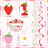 Strawberry 1st Birthday Party Hanging Swirls Decor, Fruit Strawberry Party Hanging Streamers for Strawberry Sweet One Birthday Girls Berry Sweet T...