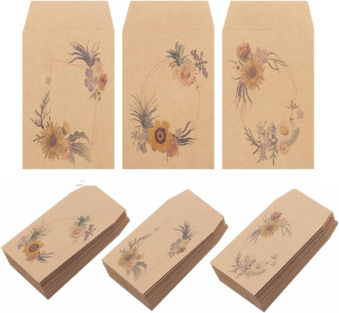 150 Pack Seed Saving Envelopes,Small Paper Envelopes for Seeds,Mini Envelopes,Coin Envelopes,Key Envelopes,Self-Adhesive Kraft Seed Envelopes,Let ...