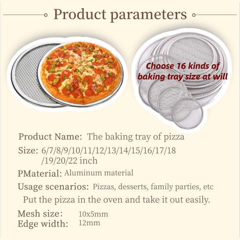 6 Packs Aluminum Alloy Pizza Pan with Holes, 7 Inch Commercial Grade Pizza/Baking Screen for Oven Round Pizza Crisper Tray Pizza Baking Tray for H...