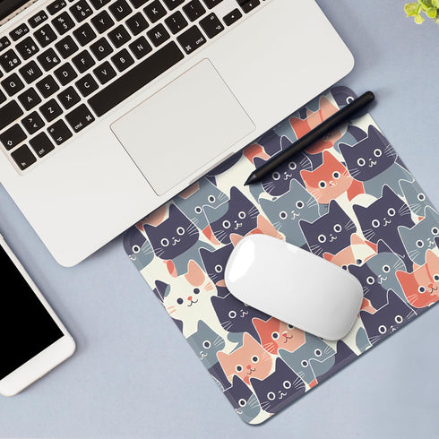 Square Mouse Pad with Stitched Edge, Premium Mousepad Washable Cloth. Computer Mouse Pad with Non-Slip Rubber Base, Mouse Pads for Computers Lapto...