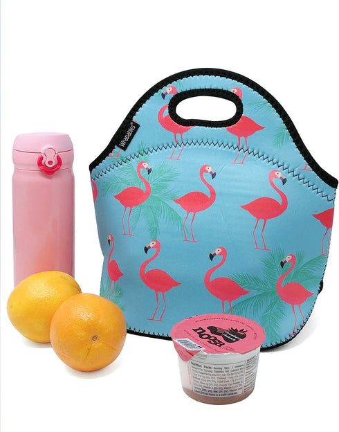 Wrapables® Insulated Neoprene Lunch Bag, Flamingoes...