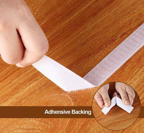16.5Ft x 1 Inch Self Adhesive Strips, Heavy Duty Strong Back Sticky Fastening Tape,Nylon Fabric Fastener Mounting Tapes for Sewing, Crafting,DIY- ...
