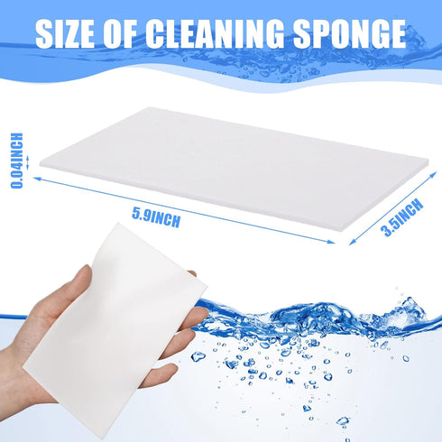 100 Pack Eraser Sheets Disposable Thin Cleaning Sponges Sheets Magic Melamine Foam Sponge Pads Home Eraser Wipes for Kitchen Shoe Furniture Bathro...