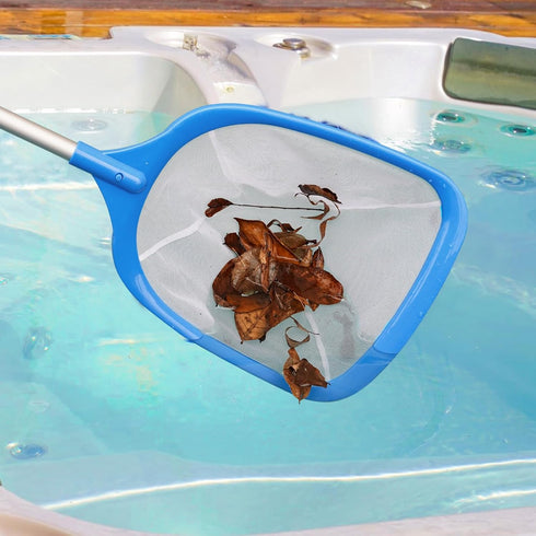 Hot Tub Skimmer Spa Net with 12'' Aluminum Pole Ultra Fine Mesh Net Leaf Skimmer for Small above Ground Pools Pick Up Fine Debris Lightweight Net...