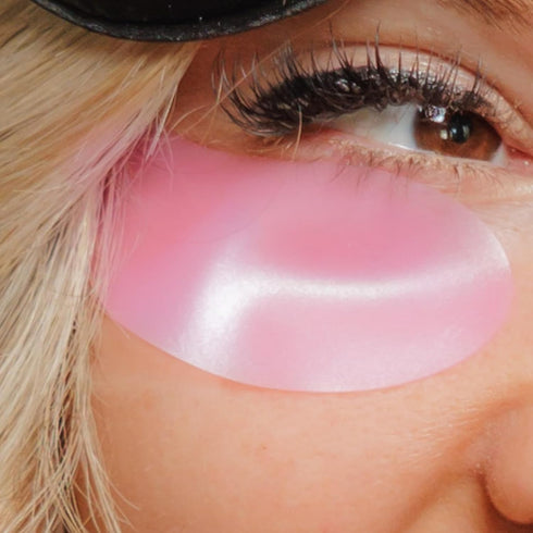 Pink Reusable Under Eye Patches Eco-Friendly Wrinkle Patches with Tin Case | 100% Silicone Reusable Facial Patches | For Puffy Eyes, Dark Circles,...