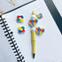 Autism Themed Silicone Focal Beads Rubber Beads Kit Bulk for Beadable Pens Keychain Making DIY Keychain Supplies Focal Pen Beads with 3pcs Pendant...