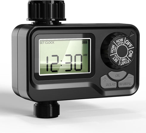 BN LINK Programmable Sprinkler Timer with Rain Delay – Waterproof Digital Water Timer for Garden Hoses, Manual & Automatic Irrigation System, 1 Ou...