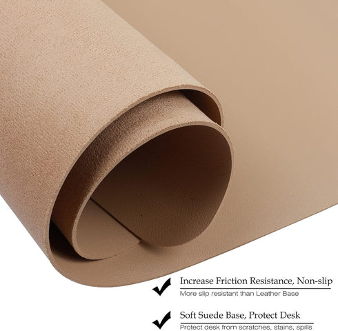 ?Boutilon Leather Mouse Pad,Extended Desk Pad for Keyboard and Mouse Non-Slip Study Desk Writing Pad Desktop Protector for Home Office Accessories...