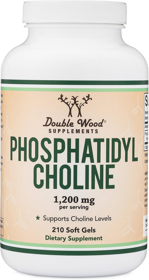 Phosphatidylcholine 1,200mg – 210 Softgels – Enhanced Version of Sunflower and Soy Lecithin (Choline Supplements) - Non-GMO and Gluten Free to Sup...
