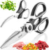 Kitchen Shears by Gidli - Liftime Replacement Warranty* - Includes Seafood Scissors As a Bonus - Heavy Duty Utility Stainless Steel All Purpose Ul...