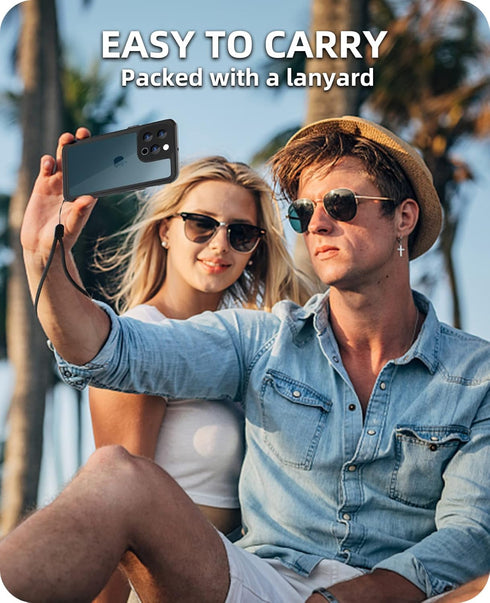 WIFORT for iPhone 12 Pro Max Waterproof Case Built-in Screen Protector Water Resistant Cover Protective Drop Protection Hard, Shockproof Full Body...