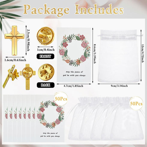 50 Pcs Cross Pin, Cross Lapel Pins Bulk, Gold Cross Lapel Pins, Cross Pins Christian Pins, Religious Cross Pins, Enamel Brooch Pins for Christian ...