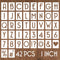 1 Inch Letter Stencils and Numbers, 42 Pcs Alphabet Drawing Stencils, Reusable Plastic Craft Templates for Painting on Wood, Wall, Fabric, Rock, S...