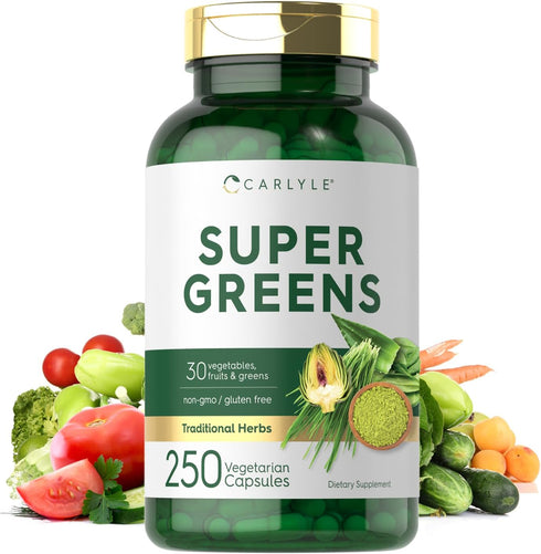 Carlyle Super Greens Capsules | 250 Count | Non-GMO & Gluten Free Supplement...