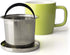 FORLIFE Dew Glossy Finish Brew-In-Mug with Basket Infuser &"Mirror" Stainless Lid 11 oz. (Lime)...