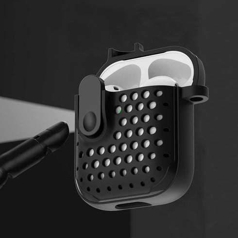3 in 1 Compatible with Apple Airpods(2nd/1st Generation) Protective Funny Cute Case Cover with Cleaner Kit & Keychain (Mike)...