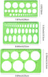 KESAPLAN 9 PCS Drawing Templates Plastic Rulers Multi-Function Measuring Rulers with French Curve Ruler,Geometric Drawings Templates Rulers Tool S...
