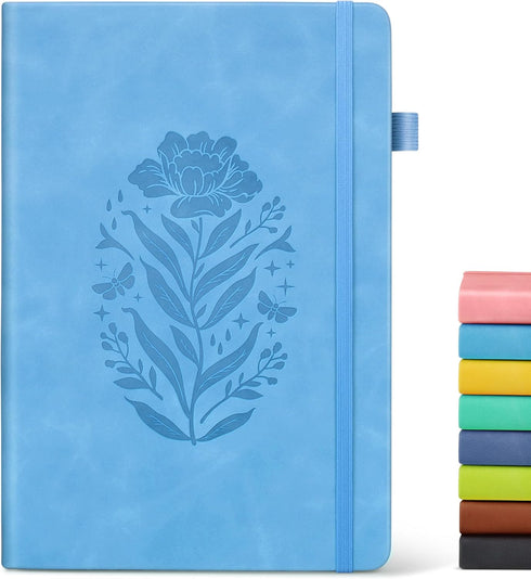 Lined Journal Notebook for Men Women, A5 Leather Journals for Writing, Blue 200 Pages College Ruled Journal Notebook, Travel Daily Journal Noteboo...