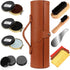 Shoe Shine Kit with PU Leather Sleek Elegant Case, 12-Piece Travel Shoe Shine Brush kit...