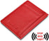 Unisex-Adult's Petite Credit Card Holder Leather Slim Minimalist Wallet, Red, Classic...
