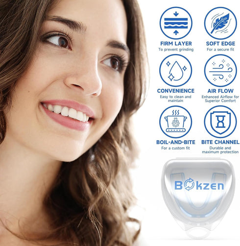4 Pack Blue Kids Mouth Guard for Grinding Teeth, Moldable Kid Mouth Guard for Clenching Teeth at Night, Comfortable Mouthguard Stops Bruxism, TMJ...