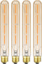 Leools Vintage LED Filament Bulb T10, 8.9inch Long Tubular Dimmable Edison Light Bulbs,E26 Base,Amber Glass,Warm White,2700K, 400LM(40W Equivalent...