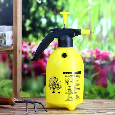 Garden Pump Sprayer Portable,Hand-held Lawn Pressure Pump Sprayer Bottle with Adjustable Nozzle for Spraying Weeds/Watering/Home Cleaning/Car Wash...