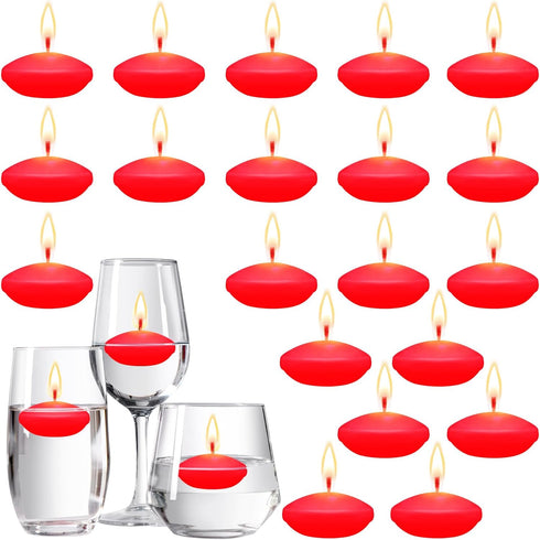 Nuanchu 20 Pcs Floating Candles Centerpieces for Wedding 1.5 Inch Small Unscented Floating Candles Decoration for Wedding Party Thanksgiving Hallo...