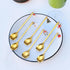 Coffee Spoons Gold Silverware Christmas 6 Pieces Small Stainless Steel Flatware Xmas Decorative Pendants Cute Drinking Stirrers for Festive and Da...