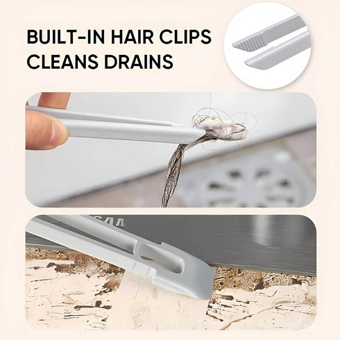 Multi-Function Rotating Crevice Cleaning Brush for Bathroom, Hard Bristle Crevice Gap Cleaning Brushes for Household Use, Kitchen Rotating Crevice...