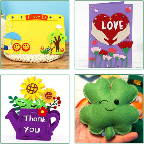 24 Pcs Felt Fabric Sheets, 8 Inch X 12 Inch St. Patrick's Day Green Craft Felt 1mm Thick A4 Stiff Felt Sheets for DIY Supplies(Green Series)...