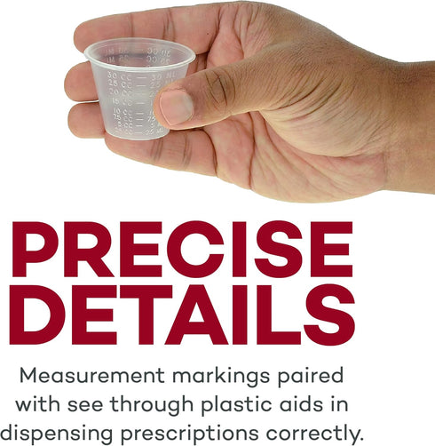 Dealmed Medicine Cups – 200 Medicine Measuring Cups, Graduated, 1oz Disposable Plastic Medicine Cups, Ideal for Doctor's Offices, School Nurse's, ...