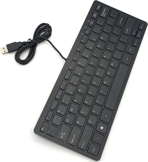 Mini Wired Keyboard(English) Ultra Thin and Light Portable 78 Keys Small USB Multimedia Desktop, Computer, Notebook, Laptop, Windows 7/8/10 (Engli...