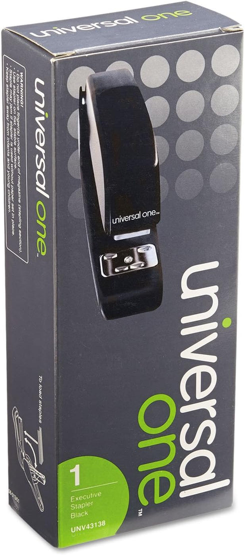 Universal UNV43138 Executive 20-Sheet Capacity Full-Strip Stapler - Black...