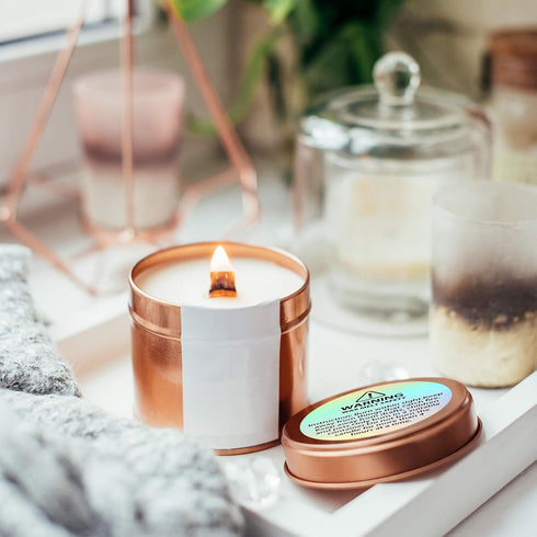 Holographic Candle Warning Labels Candle Jar Container Stickers Wax Melting Safety Stickers for Jars Tins Containers Making Supplies(240 Pieces)...