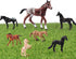Mini Horse Toys Figurines Set 7PCS Plastic Horse Stable Playset for Girls Small Horse Figures Christmas Birthday Gift Educational Toy for Toddlers...